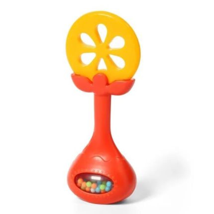 Graužama rotaļlieta ar grabuli JUICY ORANGE, 499/01 BabyOno