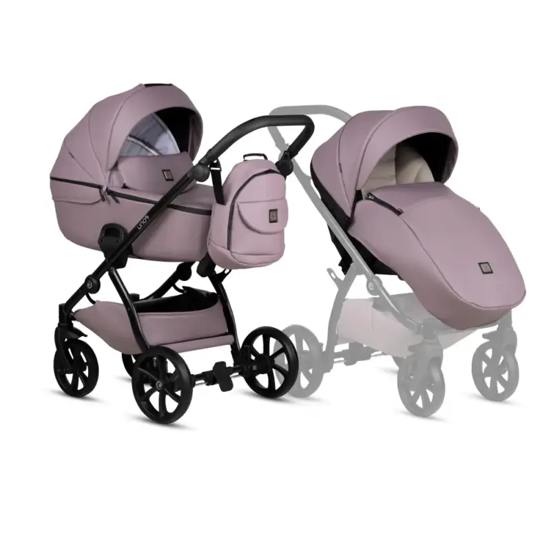 bērnu rati 2in1 Uno 5 Plus Leather 035 mauve kulba ar sporta dalu
