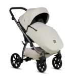bērnu rati 2in1 Uno 5 Plus Leather 168 black sesame sporta daļa ar kāju pārsegu