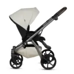 bērnu rati 2in1 Uno 5 Plus Leather 168 black sesame sporta daļa pretēji braukšanas virzienam