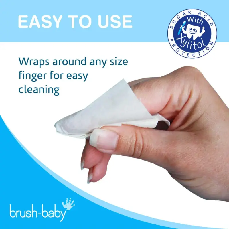 Brush-baby smaganu salvetītes DentalWipes BRB242