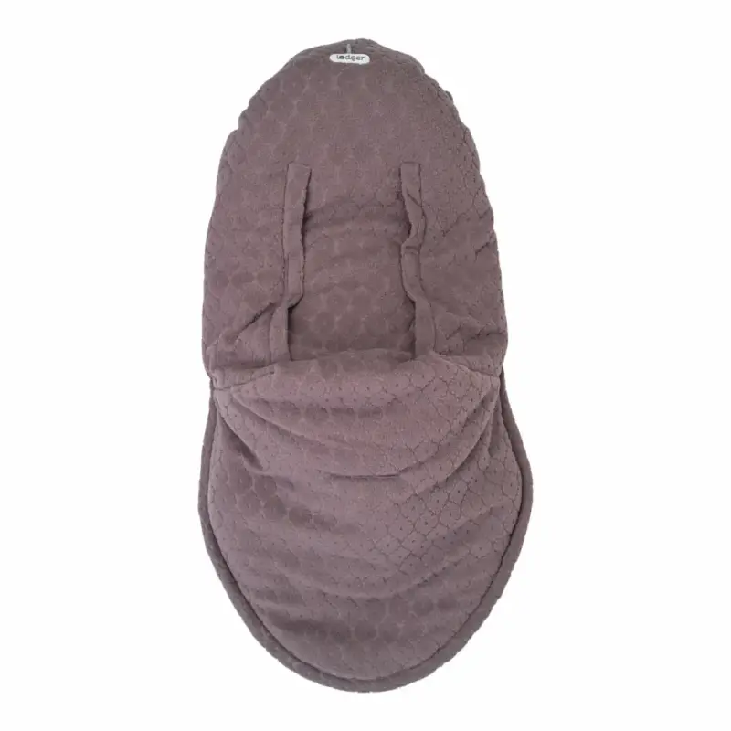 Guļammaiss bērnu ratiem Lodger Bunker Fleece mauve no aizmugures