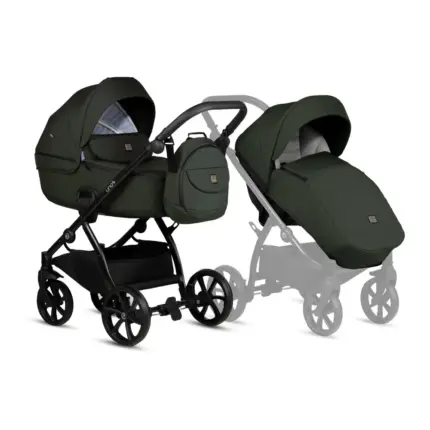 Bērnu rati 2in1 Uno 5 plus Essential 144 pistacchio kulbiņa ar sporta daļu
