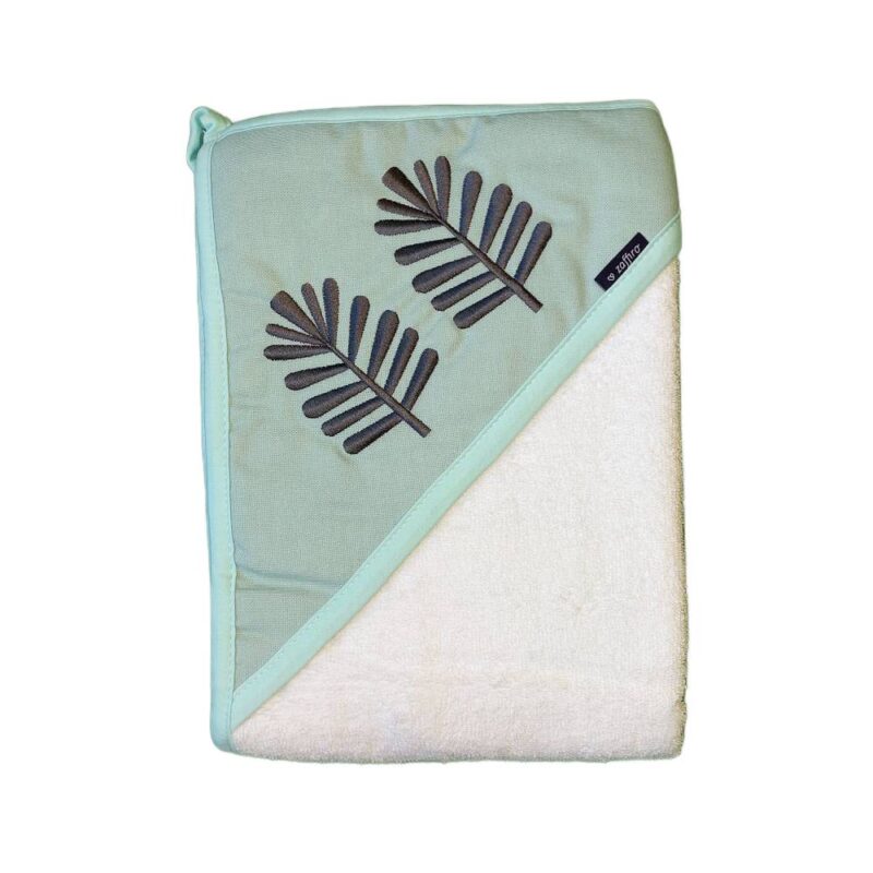 Dvielis ar kapuci Nature Cotton mint 100x100 cm Womar