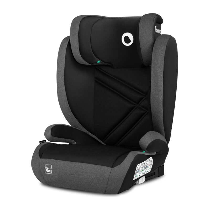 Autokrēsls Lionelo Hugo i-size 100-150 cm, Black grey