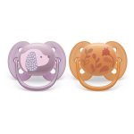 Māneklis, Ultra soft Deco, meitenēm, silikona, 2gab., 6-18m, 091/18, Avent