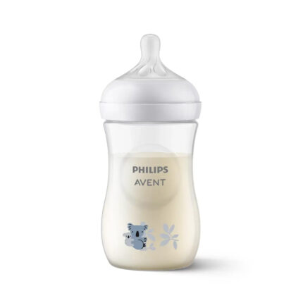 Philips Avent Natural Response barošanas pudelīte Koala 260 ml, lēnas plūsmas knupītis, 1m+