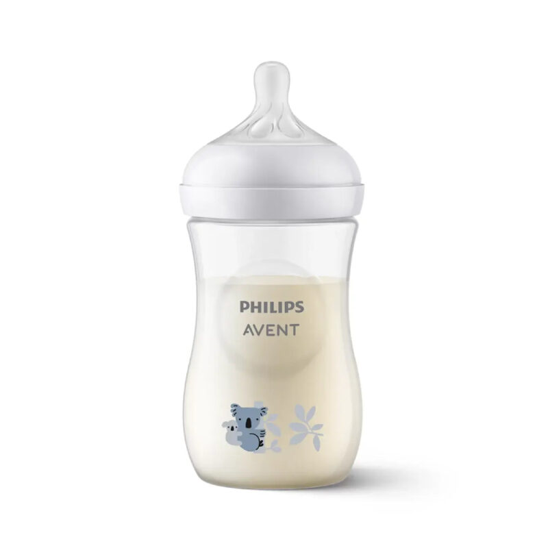 Philips Avent Natural Response barošanas pudelīte Koala 260 ml, lēnas plūsmas knupītis, 1m+