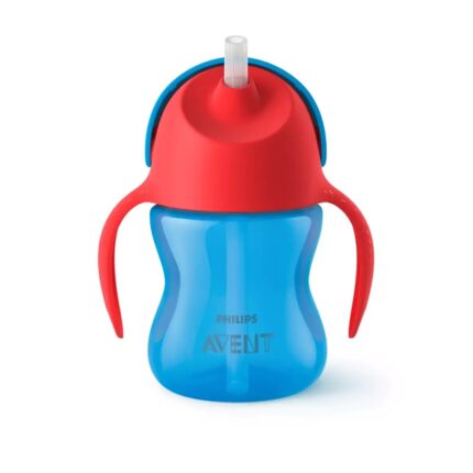 Philips Avent Krūzīte ar elastīgu salmiņu, 200 ml, 9M+, zila
