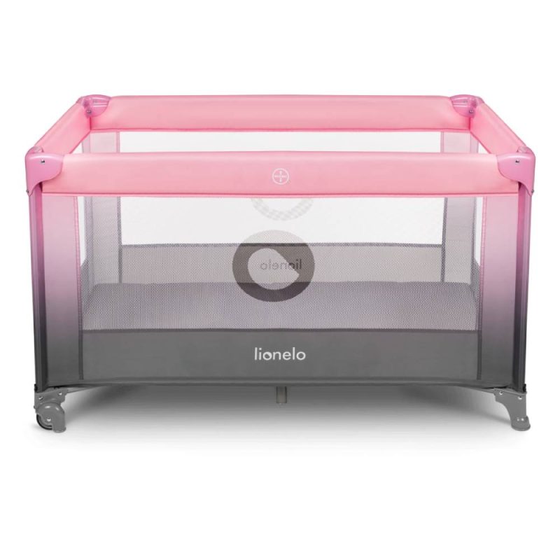 Bērnu ceļojumu gultiņa Lionelo STEFI, pink ombre