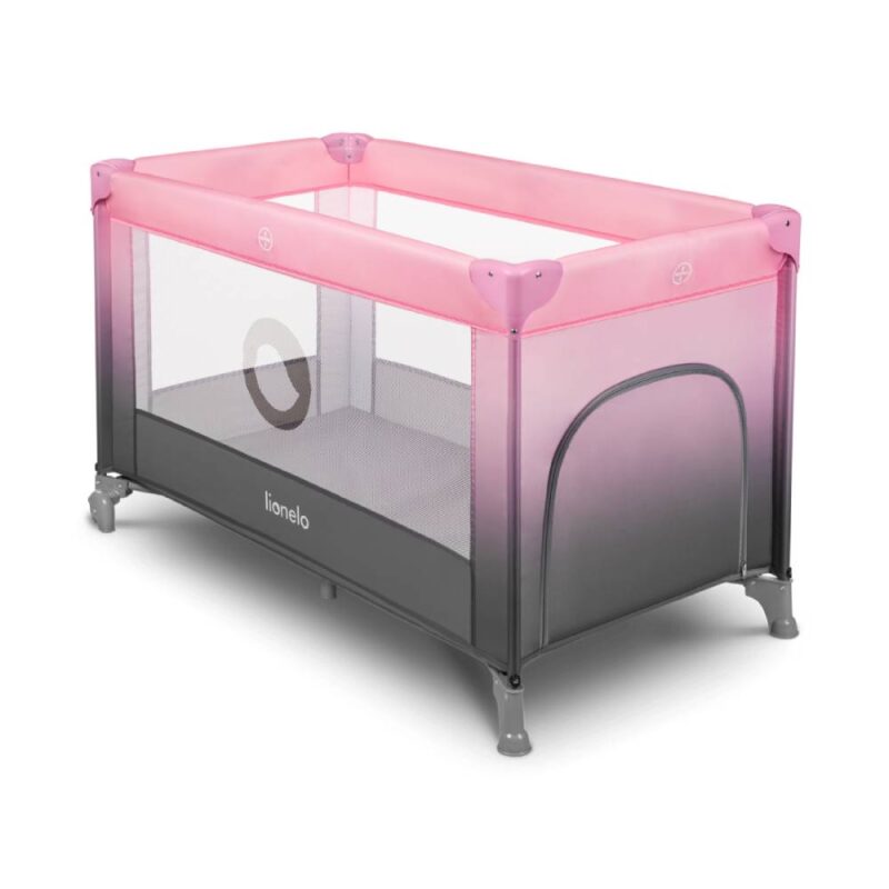 Bērnu ceļojumu gultiņa Lionelo STEFI, pink ombre