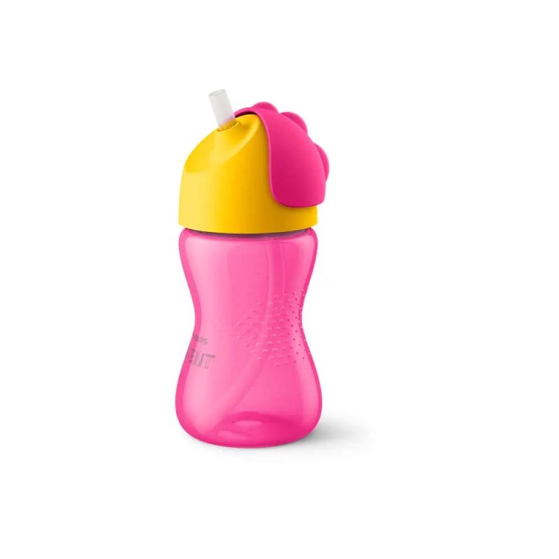 Philips Avent Krūzīte ar elastīgu salmiņu, 300 ml, 12M+, rozā