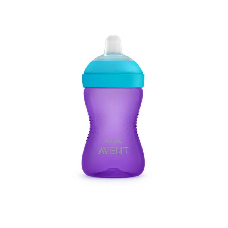 Philips Avent My Grippy mācību krūzīte ar mīkstu snīpi 300ml, 9M+, lillā