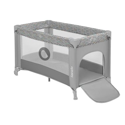 Bērnu ceļojumu gultiņa Lionelo STEFI, grey concrete