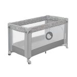 Bērnu ceļojumu gultiņa Lionelo STEFI, grey concrete