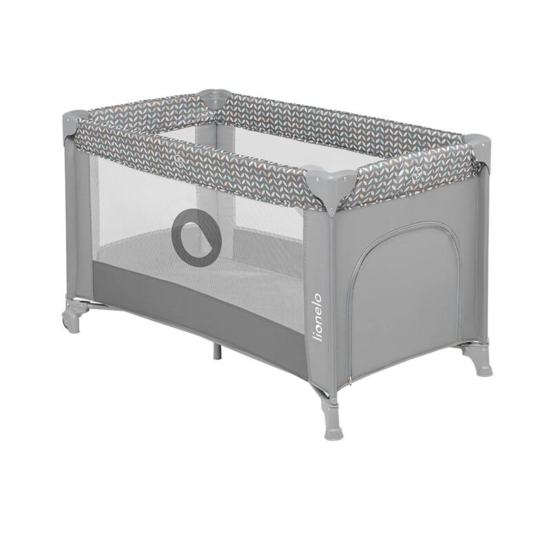 Ceļojuma gultiņa Lionelo STEFI, Grey concrete