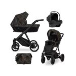 Bērnu rati 3in1 IVENTO nr. 02 black style