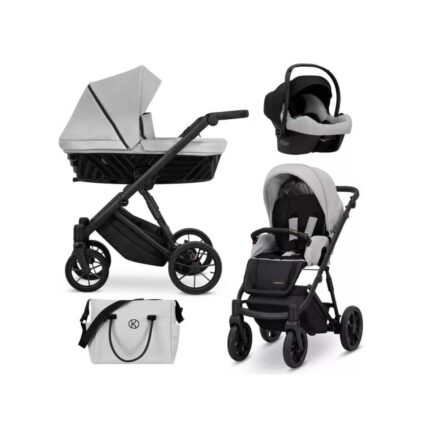 Bērnu rati 3in1 IVENTO nr. 06 dove grey (ECO āda)