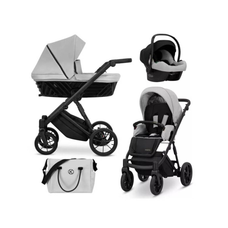Bērnu rati 3in1 IVENTO nr. 06 dove grey (ECO āda)
