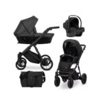 Bērnu rati 3in1 IVENTO nr. 07 black pearl (ECO āda)