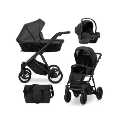 Bērnu rati 3in1 IVENTO nr. 07 black pearl (ECO āda)