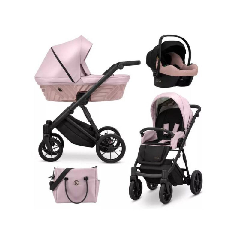 Bērnu rati 3in1 IVENTO nr. 13 pink metalic