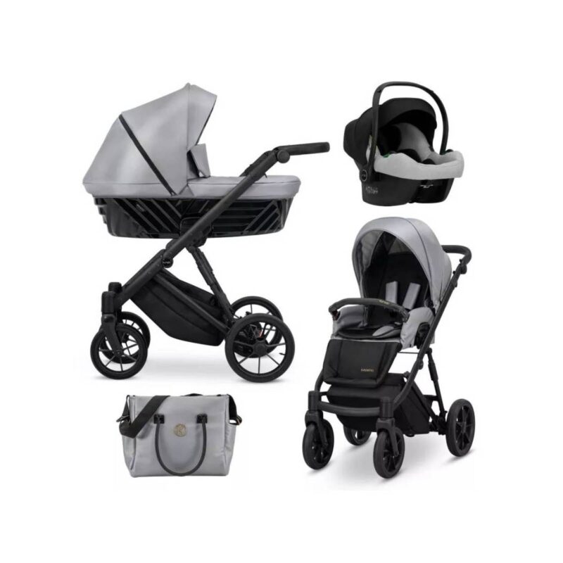 Bērnu rati 3in1 IVENTO nr. 14 grey metalic