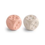 Silikona metamie kauliņi 2gab. MDPT-1002 Blush/Shifting sands, Mushie