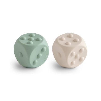 Silikona metamie kauliņi 2gab. MDPT-1003 Cambrige blue/Shifting sands, Mushie