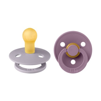 BIBS Colour apaļais knupītis 0-6m, 2 gab., Fossil Grey / Mauve