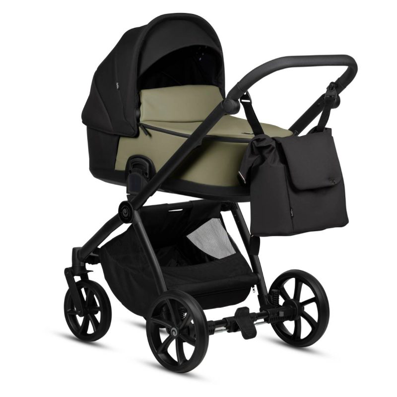 Bērnu rati 2in1 MIO 3 Plus LEATHER 025 Olive