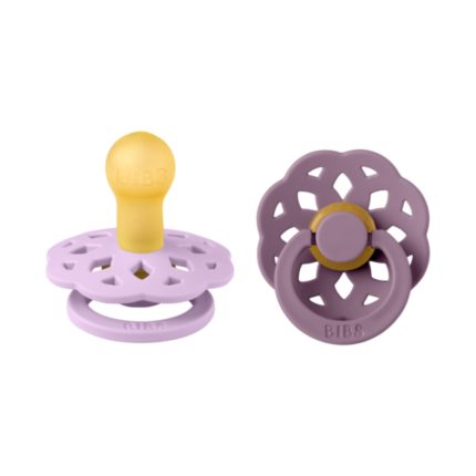 Bibs lateksa māneklīši BOHEME, 0-6m, 2 gab., Violet Sky / Mauve
