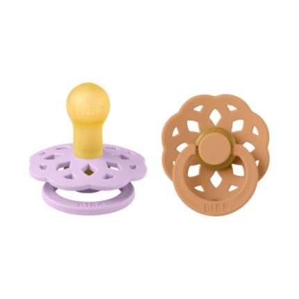 Bibs lateksa māneklīši BOHEME, 0-6m, 2 gab., Violet Sky / Pumpkin