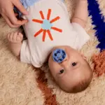 BIBS Studio apaļais knupītis Pin Sky Blue mix
