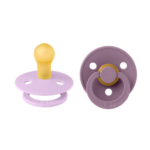 BIBS Colour apaļais knupītis 0-6m, 2 gab., Violet sky / Mauve
