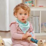 Kokvilnas priekšautiņu / lakatiņu komplekts 879/13, Baby ono