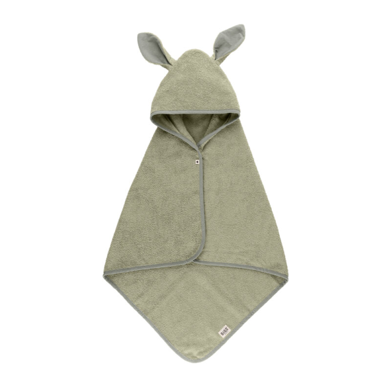 BIBS Kangaroo dvielis ar kapuci, sage