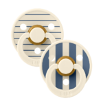BIBS Studio apaļais knupītis Pin Ivory Steel Blue Mix