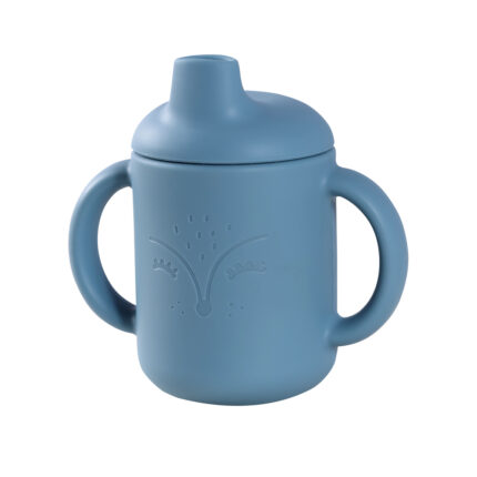 Silikona mācību krūze ar snīpīti, blue, Nordbaby