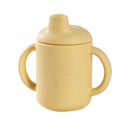 Silikona mācību krūze ar snīpīti, yellow, Nordbaby