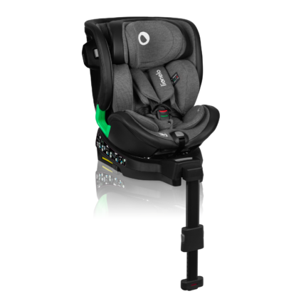 Autokrēsls Lionelo Harmony Isofix i-size 40-150 cm, Grey Graphite leather