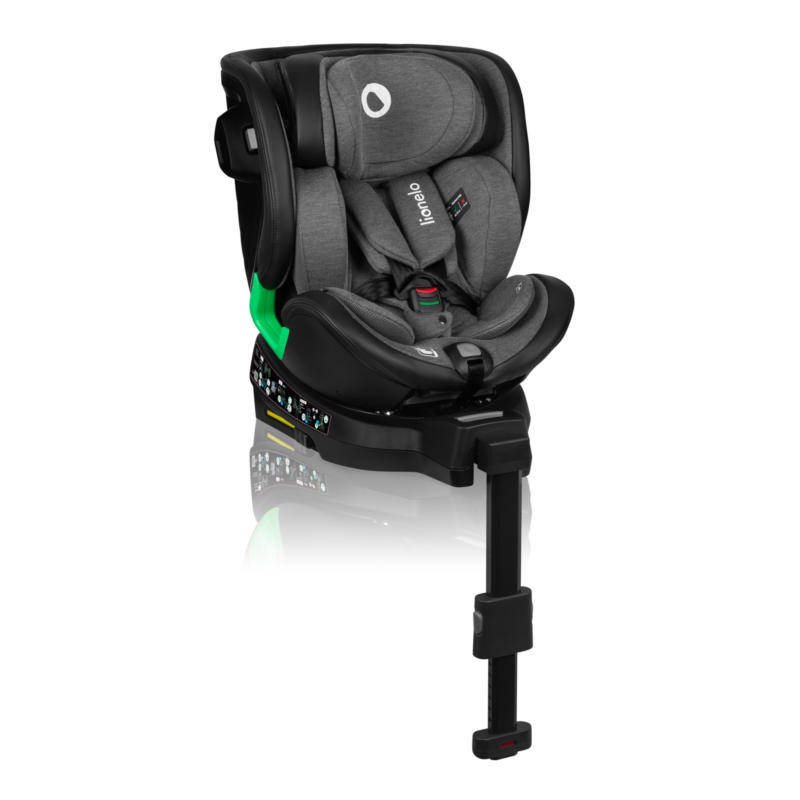 Autokrēsls Lionelo Harmony Isofix i-size 40-150 cm, Grey Graphite leather