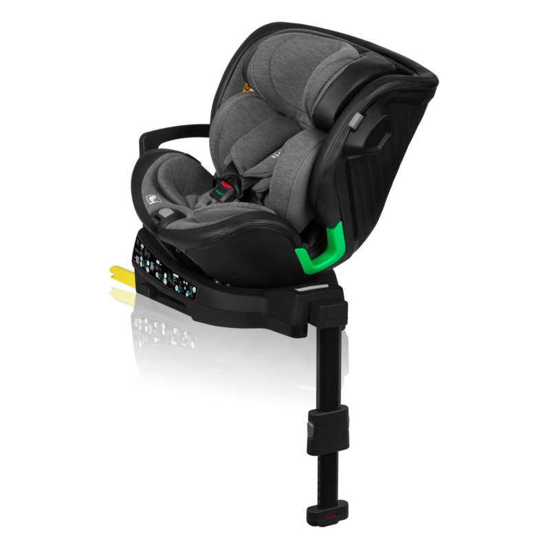 Autokrēsls Lionelo Harmony Isofix i-size 40-150cm, Grey Graphite leather