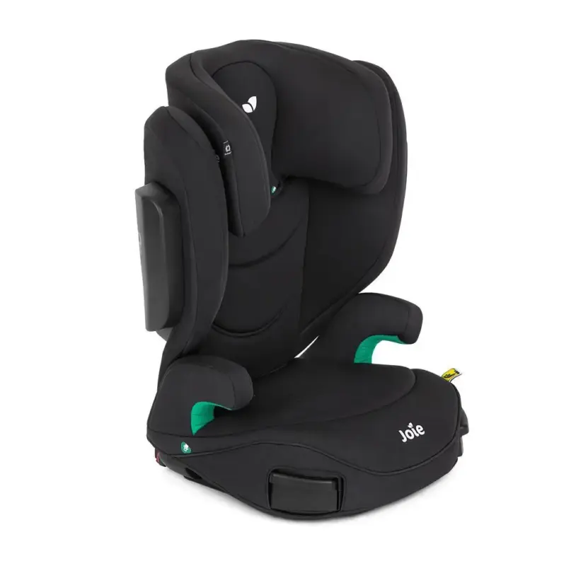 Joie i-Trillo FX bērnu autosēdeklis ar i-Size sertifikāciju, ISOFIX un sānu aizsardzības paneļiem – piemērots bērniem no 100 līdz 150 cm.