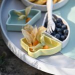 Silikona karote un dakšiņa Yellow/Beige Nordbaby