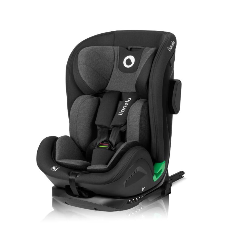 Autokrēsls Lionelo Harper i-size 76 -150 cm, Black carbon grey