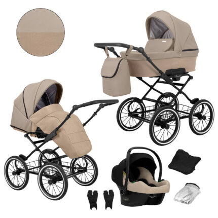 Bērnu rati 3in1 Romantic ECO leather ROM-12