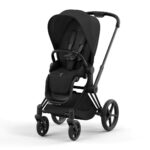 Cybex Priam V4 ratu komplekts 2in1 Sepia Black, Matt black rāmis - Image 2
