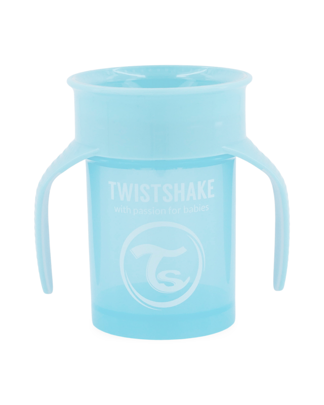 Twistshake mācību krūze 360, 6M+ Pastel Blue