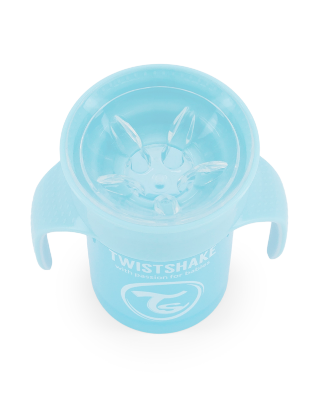 Twistshake mācību krūze 360, 6M+ Pastel Blue